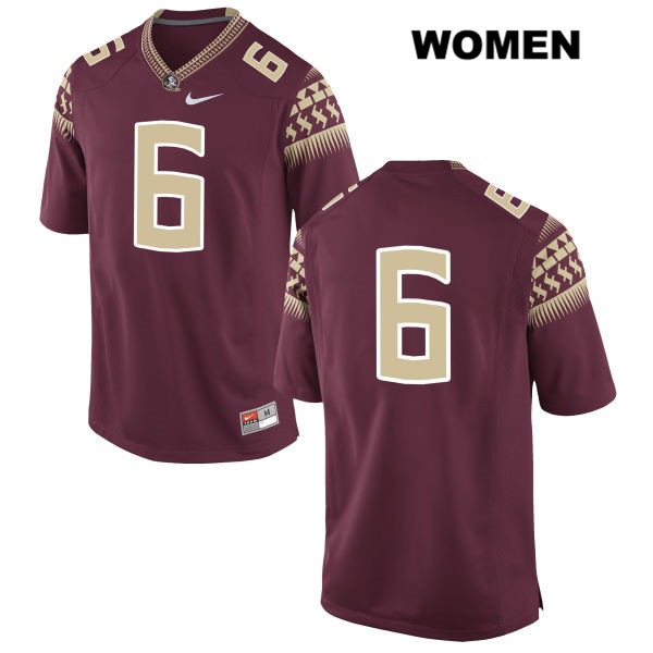 Women's NCAA Nike Florida State Seminoles #6 Tre Mckitty College No Name Red Stitched Authentic Football Jersey JTS6869QA